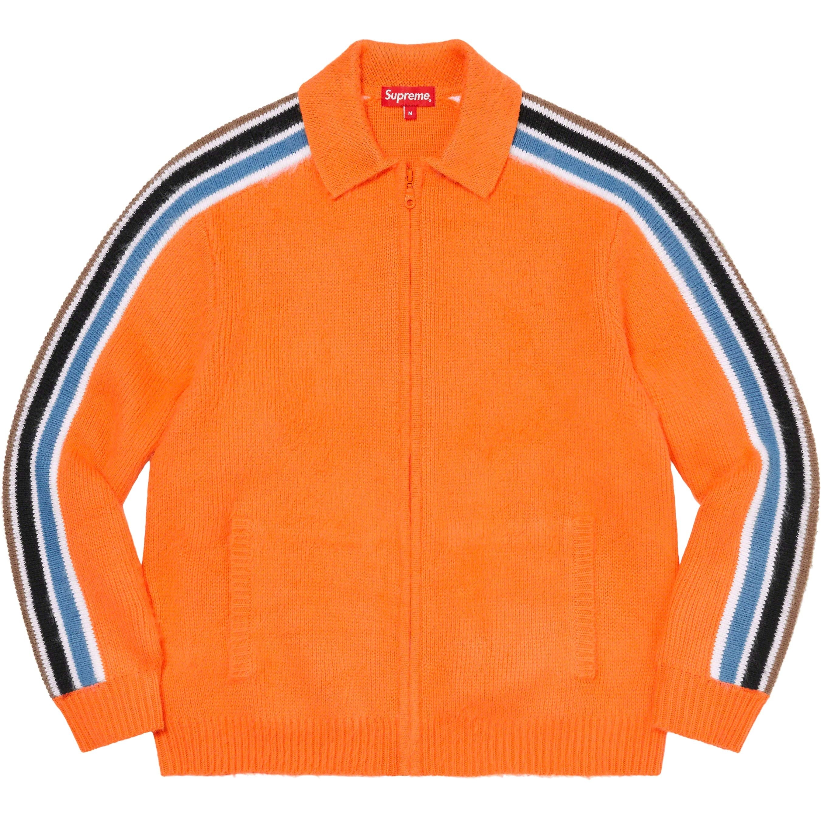 Sleeve Stripe Zip Up Sweater view 9